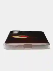Фиолетовый чехол на Samsung Galaxy S21 FE 5G / Самсунг S21 FE прозрачный, с рисунком, защита камеры