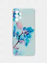 Лазурный чехол на Samsung Galaxy A23 / Самсунг А23 прозрачный, с рисунком, защита камеры