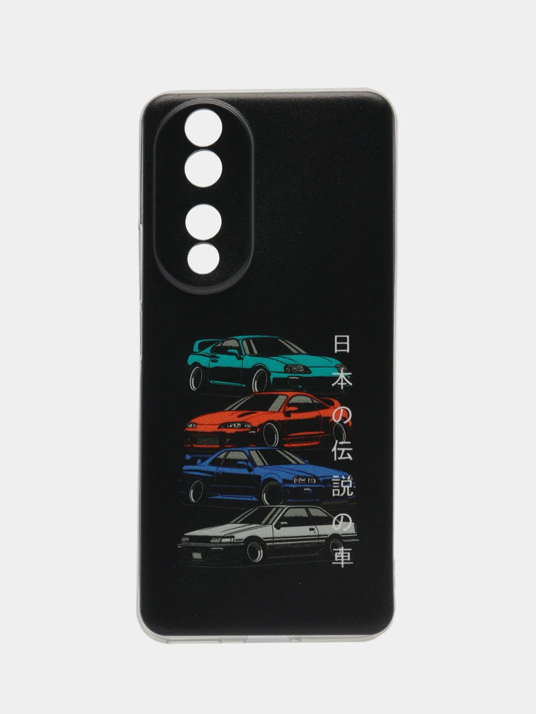 Хром силиконовый чехол на Honor 90 / Хонор 90 прозрачный, с рисунком, защита камеры