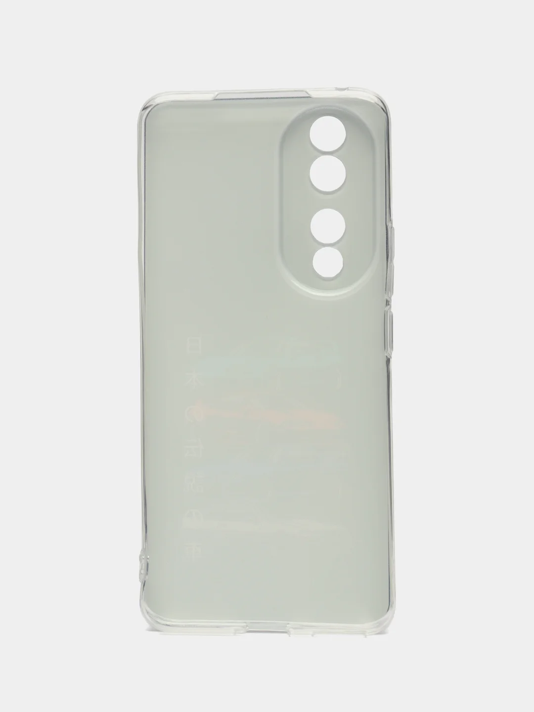 Хром силиконовый чехол на Honor 90 / Хонор 90 прозрачный, с рисунком, защита камеры