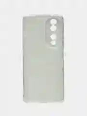 Хром силиконовый чехол на Honor 90 / Хонор 90 прозрачный, с рисунком, защита камеры