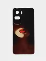 Фиолетовый силиконовый чехол на Honor 90 Lite / Хонор 90 Лайт прозрачный, с рисунком, защита камеры