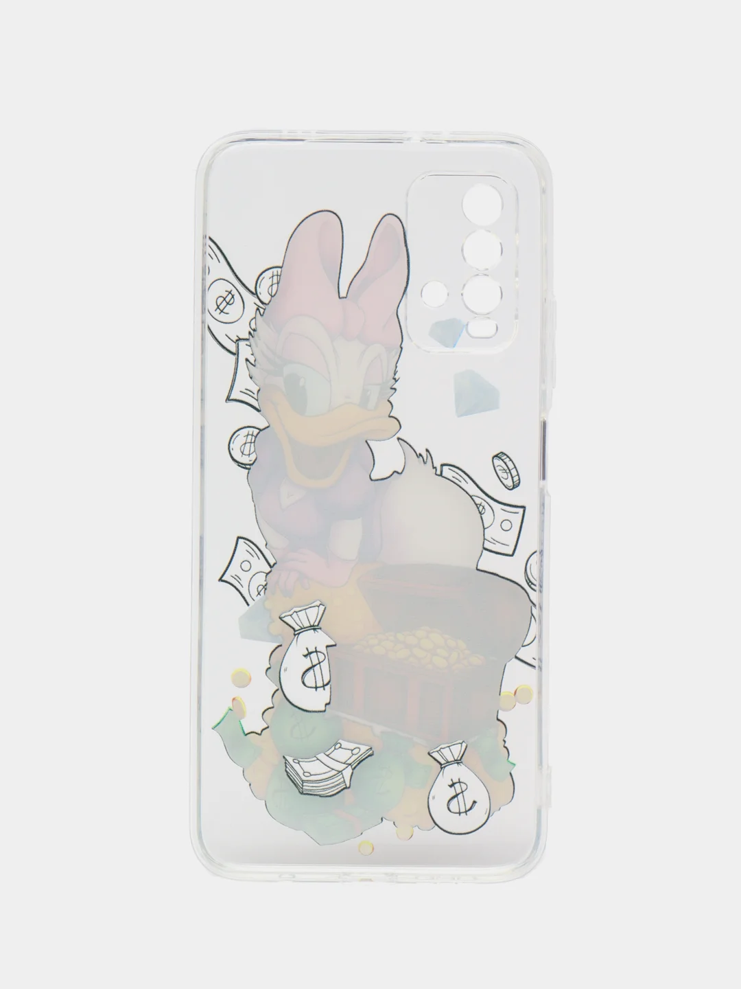 Конфетный силиконовый чехол на Xiaomi Redmi 9T / Редми 9Т прозрачный, с рисунком, защита камеры