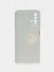 Фиолетовый силиконовый чехол на Xiaomi Redmi 9T / Редми 9Т прозрачный, с рисунком, защита камеры