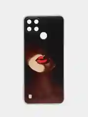 Фиолетовый чехол на Oppo Realme C21Y/C25Y / Реалми C21Y/C25Y прозрачный, с рисунком, защита камеры