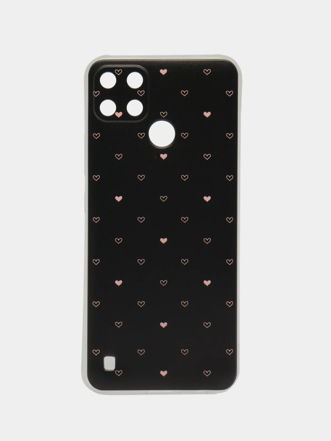 Черный чехол на Oppo Realme C21Y/C25Y / Реалми C21Y/C25Y прозрачный, с рисунком, защита камеры