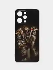 Оливковый силиконовый чехол на Xiaomi Redmi 12 / Редми 12 прозрачный, с рисунком, защита камеры