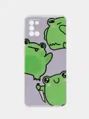 Лавандовый чехол на Samsung Galaxy A31 / Самсунг А 31 прозрачный, с рисунком, защита камеры