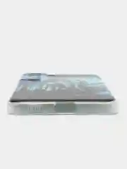 Синий чехол на Samsung Galaxy S21 FE 5G / Самсунг S21 FE прозрачный, с рисунком, защита камеры