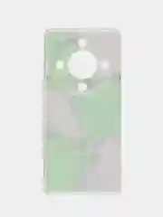 Лавандовый силиконовый чехол на Honor X9A / Хонор X9A прозрачный, с рисунком, защита камеры