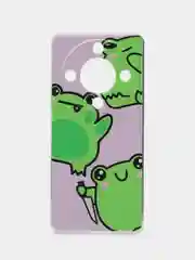 Лавандовый силиконовый чехол на Honor X9A / Хонор X9A прозрачный, с рисунком, защита камеры