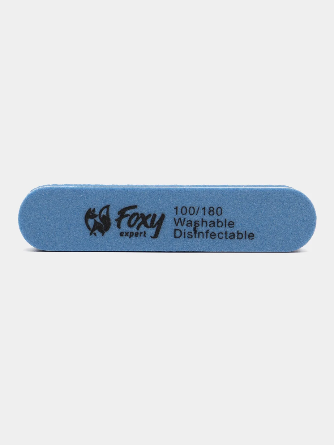Синий двухсторонний Баф, овал, для ногтей, 100/180, Foxy Expert