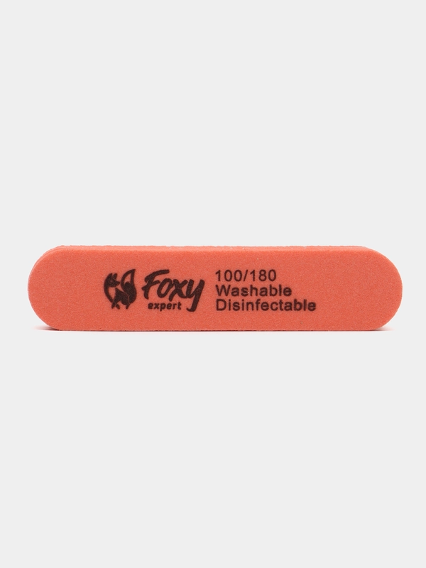 Двухсторонний Баф, овал, для ногтей, 100/180, Foxy Expert