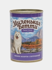 Влажный корм для собак Миленькая Бетти Гранд-Титон Мясное ассорти с потрошками в желе 400г