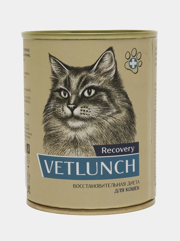 Влажный корм для кошек Vetlunch Recovery восстановительная диета консервы 340гр