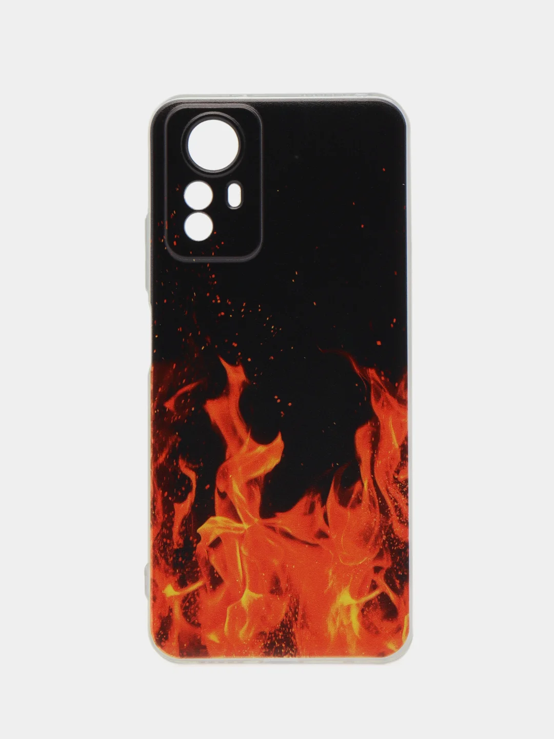 Оранжевый чехол на Xiaomi Redmi Note 12S / Сяоми Редми Нот 12S прозрачный, с рисунком, защита камеры
