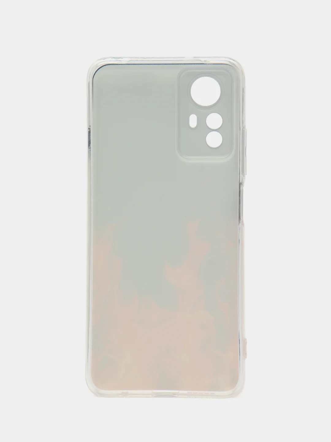 Оранжевый чехол на Xiaomi Redmi Note 12S / Сяоми Редми Нот 12S прозрачный, с рисунком, защита камеры