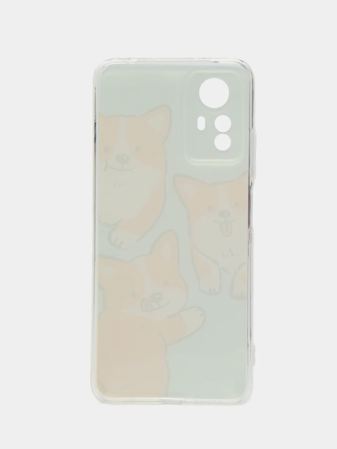 Светло-оранжевый чехол на Xiaomi Redmi Note 12S / Сяоми Редми Нот 12S прозрачный, с рисунком, защита камеры