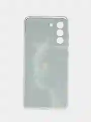 Тёмно-серый чехол на Samsung Galaxy S21 FE 5G / Самсунг S21 FE прозрачный, с рисунком, защита камеры
