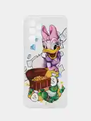 Конфетный чехол на Samsung Galaxy A23 / Самсунг А23 прозрачный, с рисунком, защита камеры