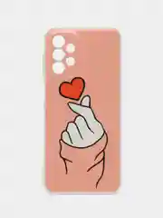 Коралловый чехол на Samsung Galaxy A23 / Самсунг А23 прозрачный, с рисунком, защита камеры