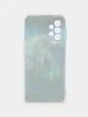 Серый чехол на Samsung Galaxy A23 / Самсунг А23 прозрачный, с рисунком, защита камеры
