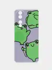 Лавандовый силиконовый чехол на Honor 90 / Хонор 90 прозрачный, с рисунком, защита камеры