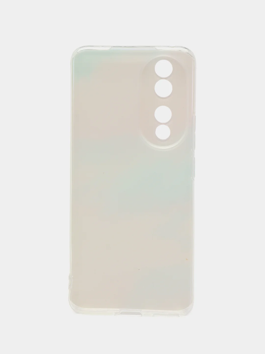 Пудровый силиконовый чехол на Honor 90 / Хонор 90 прозрачный, с рисунком, защита камеры
