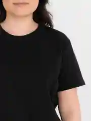 Черный футболка однотонная