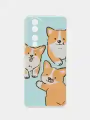 Светло-оранжевый силиконовый чехол на Honor 90 / Хонор 90 прозрачный, с рисунком, защита камеры
