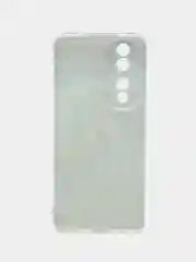 Синий силиконовый чехол на Honor 90 / Хонор 90 прозрачный, с рисунком, защита камеры