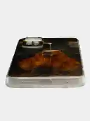 Коричневый чехол на Redmi Note 11 4G Global/11S / Редми Ноут 11 Global/11S прозрачный, с рисунком
