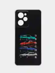 Хром чехол на Poco X5 Pro 5G / Сяоми Поко X5 Про 5G прозрачный, с рисунком, защита камеры