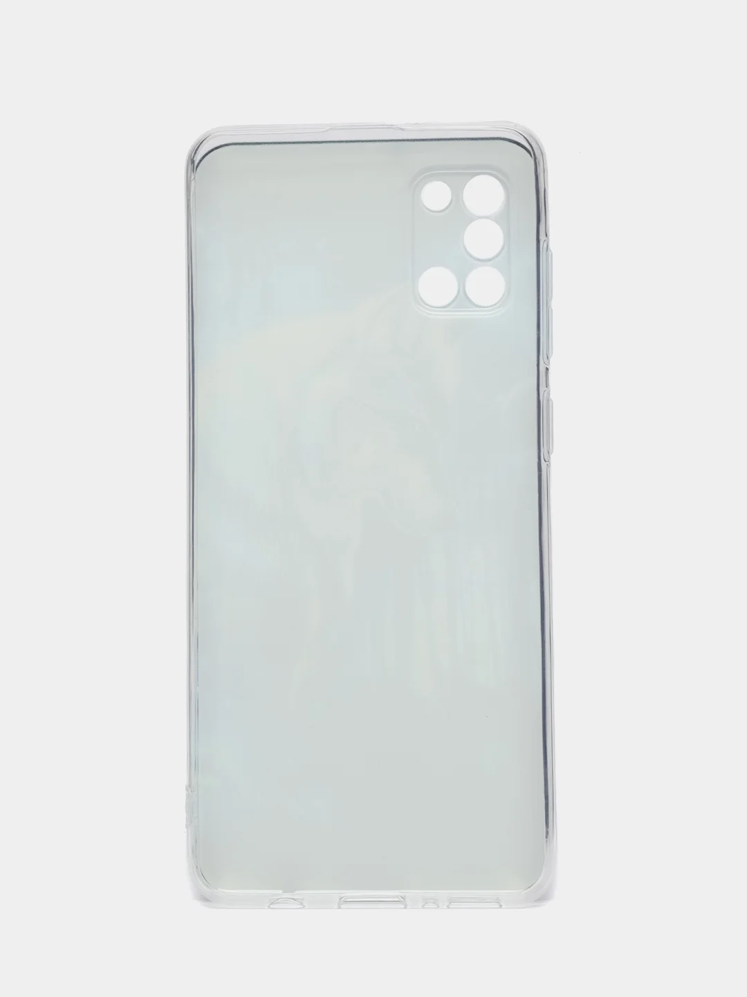 Синий чехол на Samsung Galaxy A31 / Самсунг А 31 прозрачный, с рисунком, защита камеры