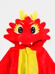 Красный кигуруми пижама теплая для детей, комбинезон домашний костюм медведя единорога дракона