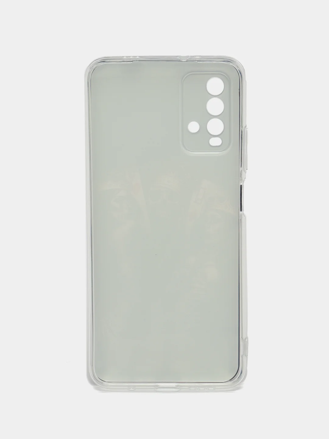 Оливковый силиконовый чехол на Xiaomi Redmi 9T / Редми 9Т прозрачный, с рисунком, защита камеры