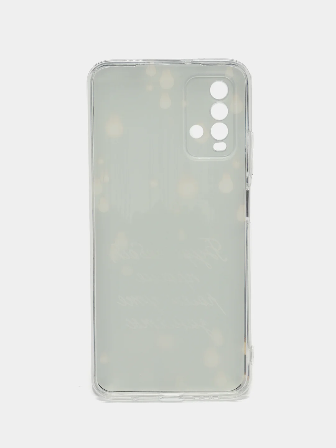 Серый силиконовый чехол на Xiaomi Redmi 9T / Редми 9Т прозрачный, с рисунком, защита камеры