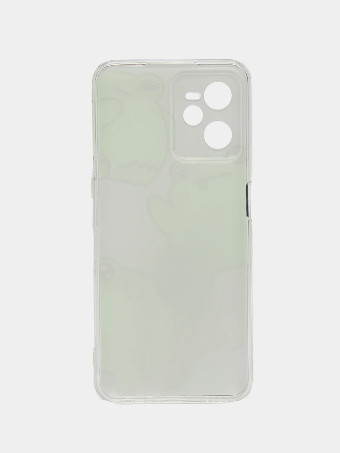 Лавандовый силиконовый чехол на Realme C35 / Реалми С35 прозрачный, с рисунком, защита камеры