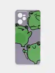Лавандовый силиконовый чехол на Realme C35 / Реалми С35 прозрачный, с рисунком, защита камеры