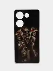Оливковый чехол на Tecno Camon 20/20 Pro 4G / Текно Камон 20/20 Про 4G прозрачный, с рисунком