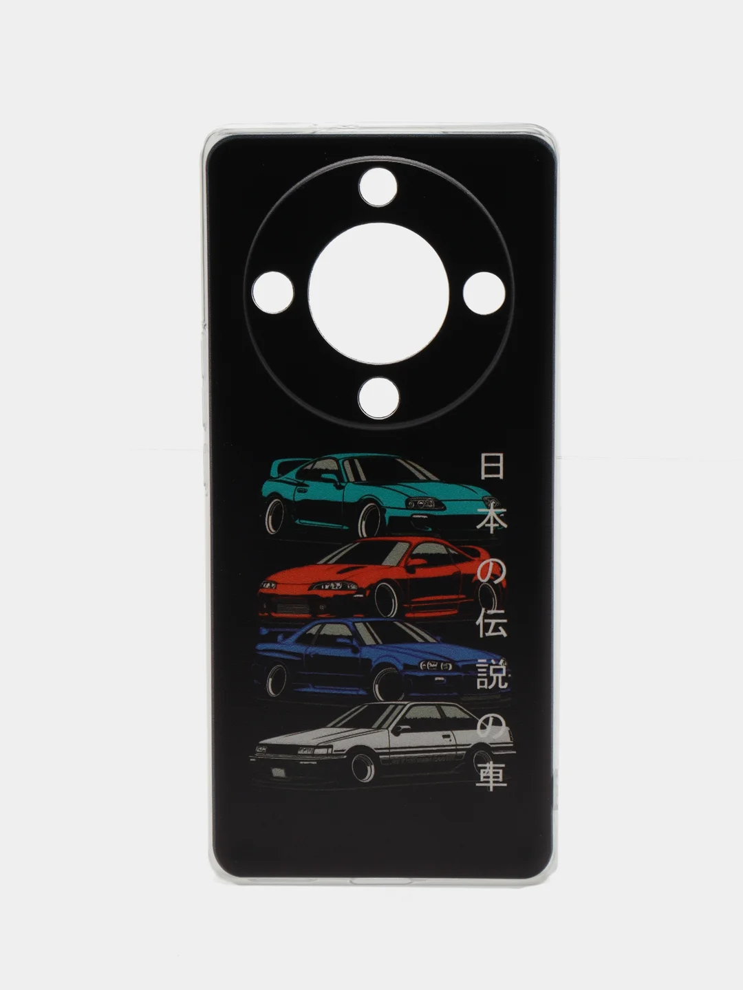 Хром силиконовый чехол на Honor X9A / Хонор X9A прозрачный, с рисунком, защита камеры