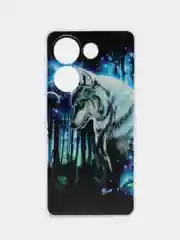 Синий чехол на Tecno Camon 20/20 Pro 4G / Текно Камон 20/20 Про 4G прозрачный, с рисунком