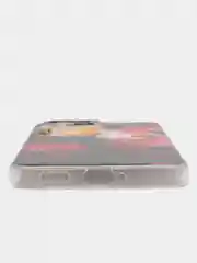 Кораллово-розовый чехол на Poco X5 Pro 5G / Сяоми Поко X5 Про 5G прозрачный, с рисунком, защита камеры