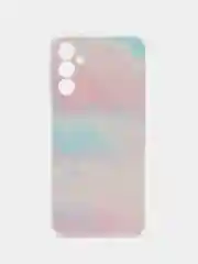 Пудровый чехол на Samsung Galaxy A14 4G / Галакси A14 4G прозрачный, с рисунком, защита камеры
