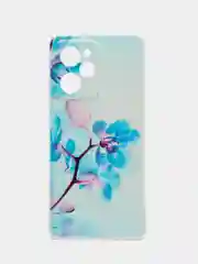 Лазурный чехол на Poco X5 Pro 5G / Сяоми Поко X5 Про 5G прозрачный, с рисунком, защита камеры