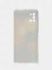 Кораллово-розовый чехол на Samsung Galaxy A31 / Самсунг А 31 прозрачный, с рисунком, защита камеры