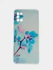 Лазурный чехол на Samsung Galaxy A31 / Самсунг А 31 прозрачный, с рисунком, защита камеры