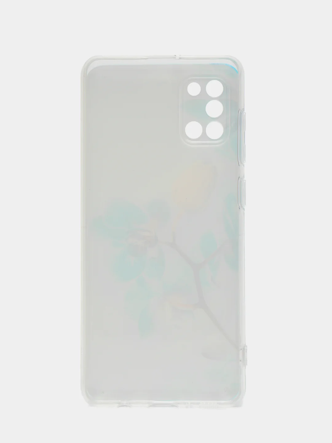 Лазурный чехол на Samsung Galaxy A31 / Самсунг А 31 прозрачный, с рисунком, защита камеры