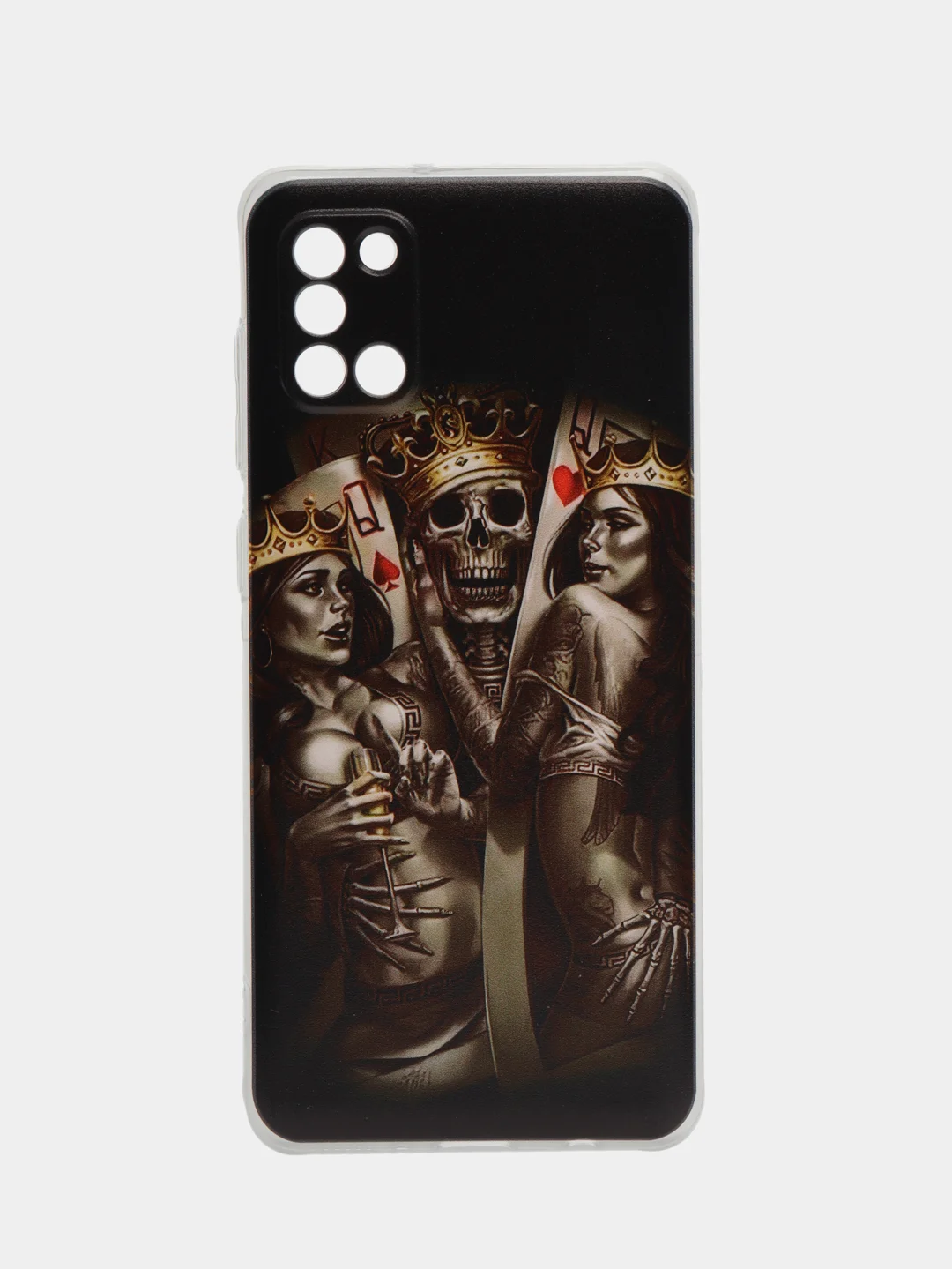 Оливковый чехол на Samsung Galaxy A31 / Самсунг А 31 прозрачный, с рисунком, защита камеры