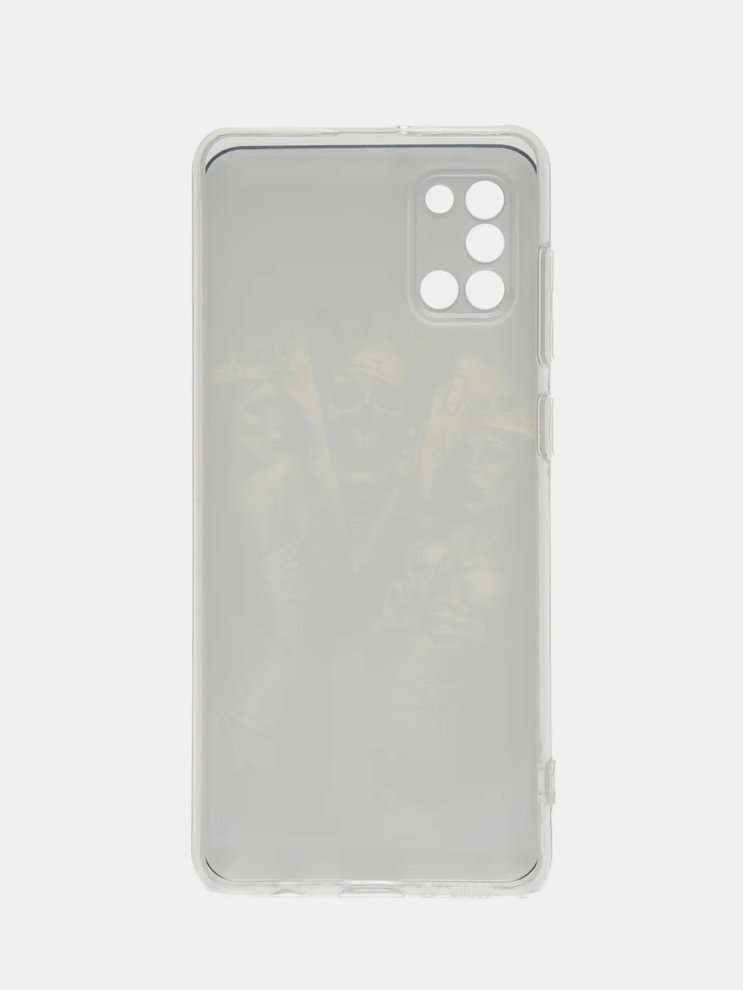 Оливковый чехол на Samsung Galaxy A31 / Самсунг А 31 прозрачный, с рисунком, защита камеры